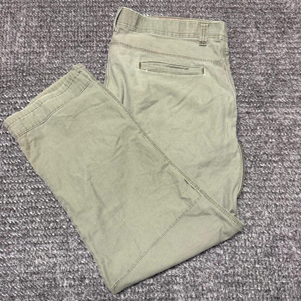 Wrangler Mens Cargo Work Pants Size 42x30 Green Stretch Utility‎ Cotton